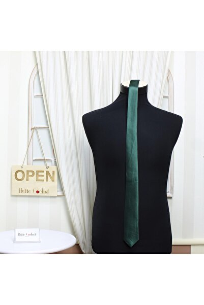 ButicCochet Cravată, Buticcochet, din material sintetic, 145 x 5.5 cm, Verde închis - CRV243