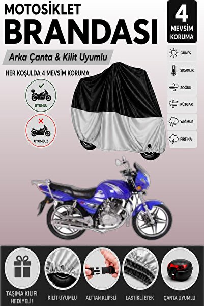 Cemku Double Black Top - Gray Bottom, Rear Bag Compatible Kuba Sl150-9 Motorc...