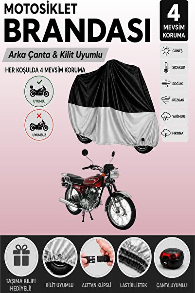 Cemku Double Black Top - Gray Bottom, Rear Bag Compatible Mondial 125 Mg Clas...