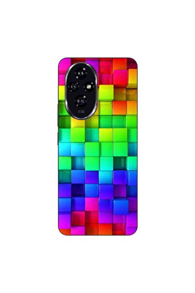 OEM Husa compatibila cu Honor 200 Silicon Gel Tpu Model Colorful Cubes
