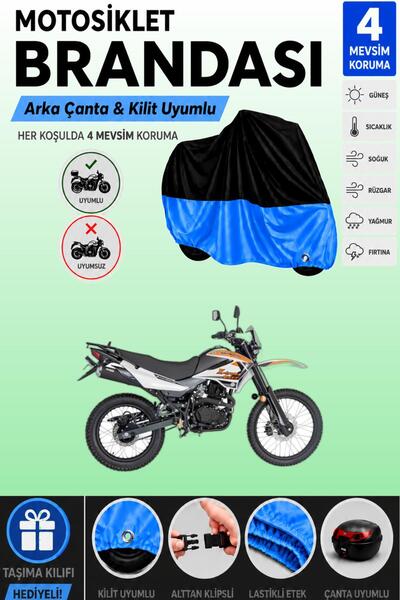 Cemku Double Black Top - Blue Bottom, Rear Bag Compatible Mondial X-Treme Max...