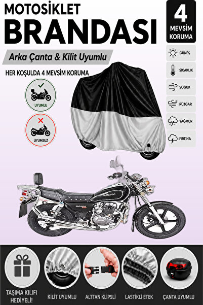 Cemku Double Black Top - Gray Bottom, Rear Bag Compatible Arora Ar 150-A Jagu...