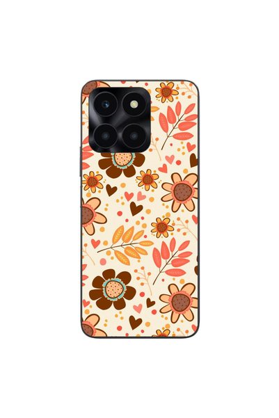 OEM Case compatible with Honor X6a Silicone Gel Tpu Pattern Loving Autumn