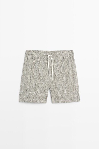 Massimo Dutti Desenli Deniz Şortu