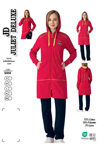 Juliet Deluxe Set de trening pentru femei, din bumbac, cu mânecă lungă, cu do...