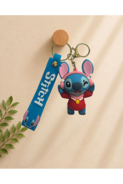 DREAMIOGIFTANDBOX Lilo & Stitch Stitch Kulaklık Silikon Anahtarlık Kawaii Çan...