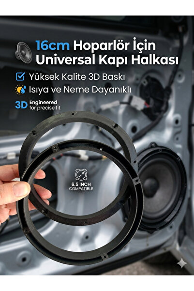 nilestrem 16cm Hoparlör Kasnak 166x146x18mm Çift Duvarlı Yükseltici Sağlam Ya...