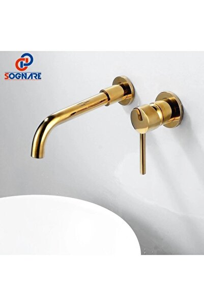 OEC Bathroom Sink Faucet Built-In Gold Set of 2 New Imported with 6 Year Warr...