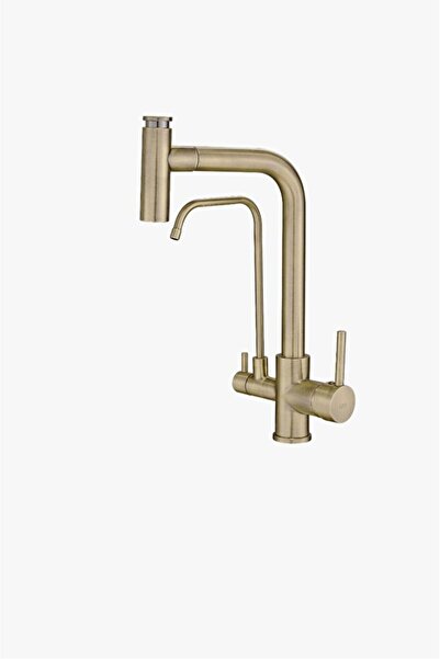 vb vitrinbanyo Matte Gold t Purified Spiral Kitchen Faucet Double Outlet Pull...
