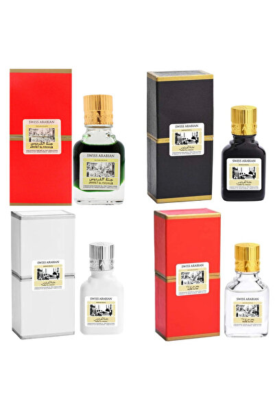SWISS ARABIAN Concentrated Perfume Oil 9ml * 4 Pack | Jannet El Firdaus All 3...