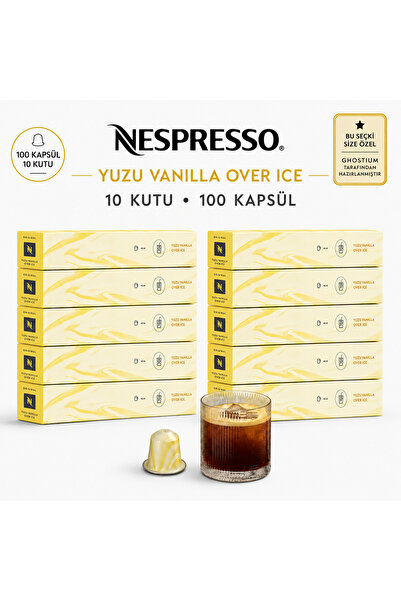 Nespresso Summer Selection Yuzu Vanilla Flavor over Ice Original 100 Capsules...