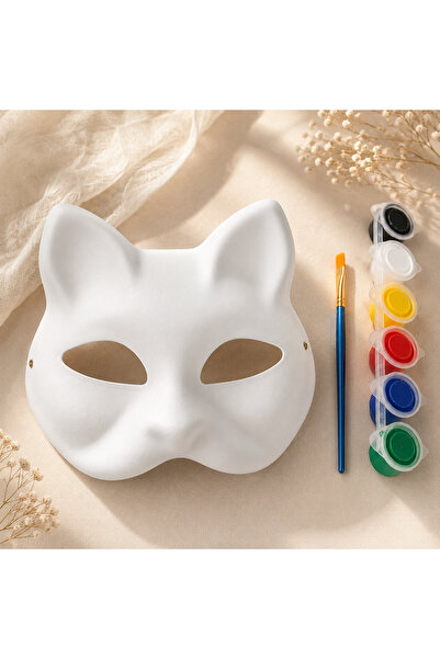 UstaPrint3D PLA Plastik Kedi Maskesi Boyama Seti – 3D Baskı Maske, Boya ve Fı...