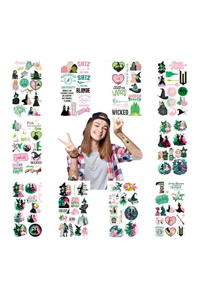 Choice 10PCS 10Sheets/Set Movie Wicked Temporary Tattoo Stickers Halloween De...