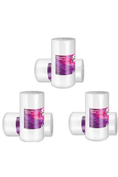 Beautyfor Συσκευασία 3 τεμαχίων μαλακών πετσετών μιας χρήσης σε ρολό, τύπου s...