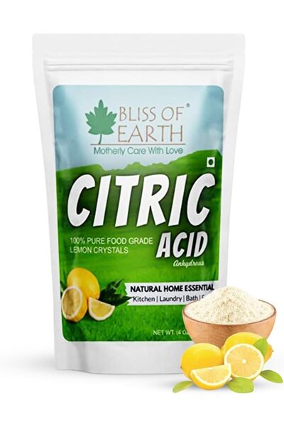 bliss of earth Citric Acid Powder Food Grade, 113g | 100% Pure & Natural Anhy...