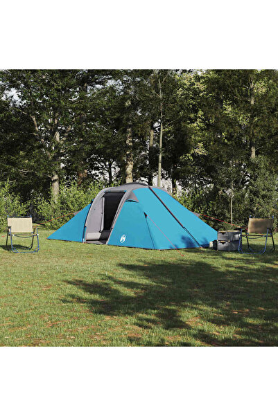 vidaxl Cort tunel cu acoperis albastru 510 x 240 x 156 cm tafta