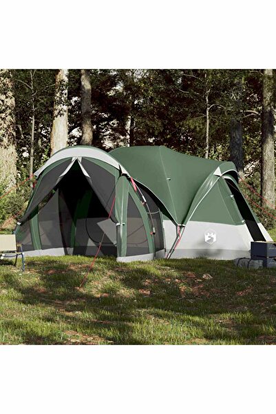 vidaxl Cort de familie Tipi pentru 8 persoane, verde, impermeabil