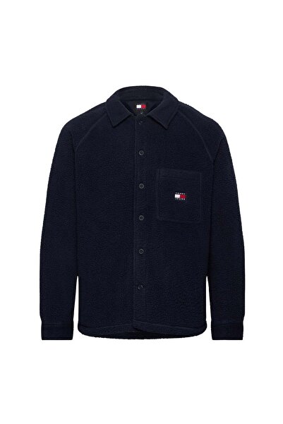 Tommy Hilfiger Cămașă tip overshirt casual din fleece tip teddy pentru bărbaț...