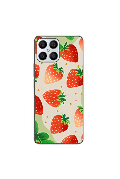 OEM Husa compatibila cu Honor X8 Silicon Gel Tpu Model Capsuni Pattern