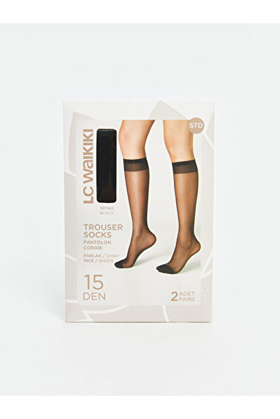 LC Waikiki Quality Parts from Çelebi Store 15 Denier Women's Knee Socks 2-Pack