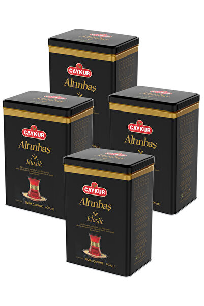 Çaykur Altınbaş Çayı Teneke Kutu 400 gr. Dörtlü Paket