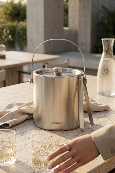Cooker 2 Litre Çelik Buz Kovası YK1839