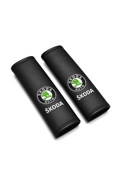 mutlu oto aksesuar Skoda Boyun Yastığı Ve Kemer Pedi Set 2 Yastık 2 Kemer