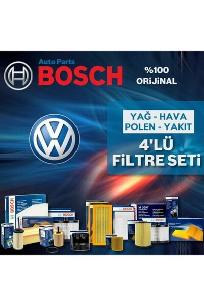 Bosch VW Jetta 1.6 Tdi Filtre Bakım Seti 2011-2015 4NP CAY