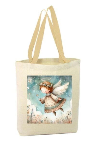 OEM Canvas bag with zipper, with two handles angel image