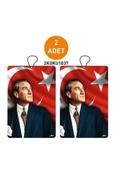 JR Jetreklam 2'li Set Atatürk ve Türk Bayrağı Özel Tasarımlı Dekoratif Oto Ko...