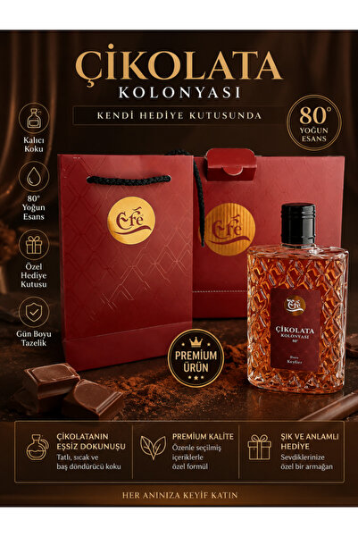 Efe Çikolata Kolonyası 200 ML 80° Premium Hediyelik Özel Kutulu