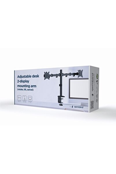 Gembird Suport monitor MA-D2-01 / stand 81.3 cm (32) Negru pentru birou