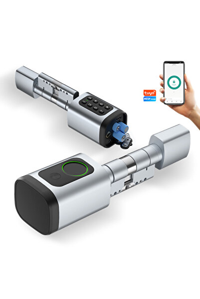 smartentry yala/cilindru smart ajustabil 38-120mm argintiu