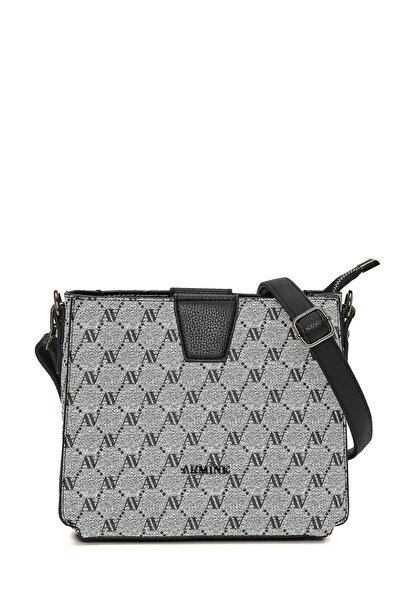 Armine Stylish Gray Dotted Practical Shoulder Bag Modern Women's Bag