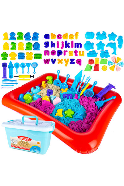 Brius XXL kinetic sand set for children with 4.5kg of colored sand, 75 shapes...