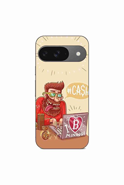 OEM Husa compatibila cu Google Pixel 9 Pro Silicon Gel Tpu Model BTC Mining