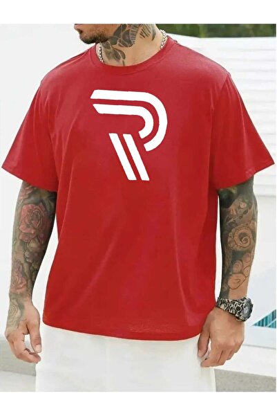 tkn your style Ανδρικό βαμβακερό μπλουζάκι με σχέδιο R Print Trend