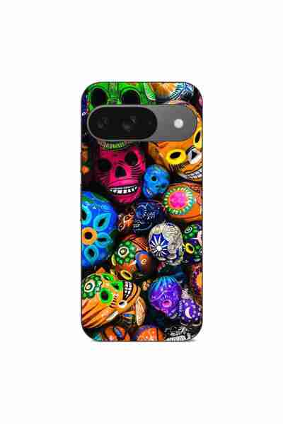 OEM Husa compatibila cu Google Pixel 9 Silicon Gel Tpu Model Halloween Cranii...