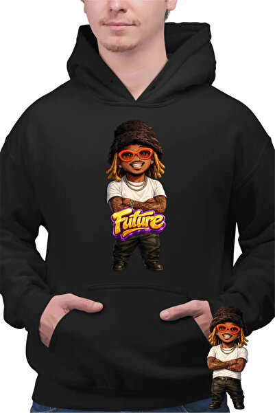 OEM Ανδρικό Φούτερ με Κουκούλα Future Rapper Chibi