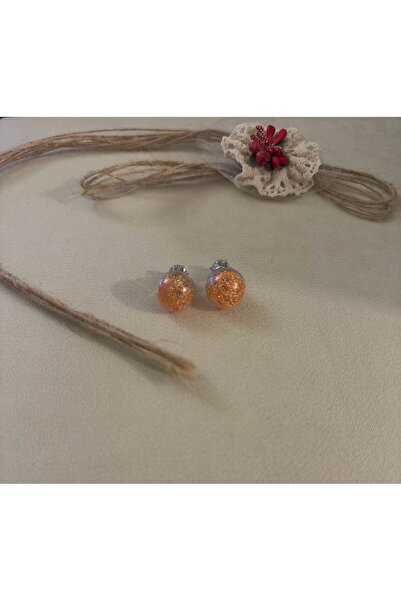 TChic Double Sided Round Candy Glitter Single Stone Earrings