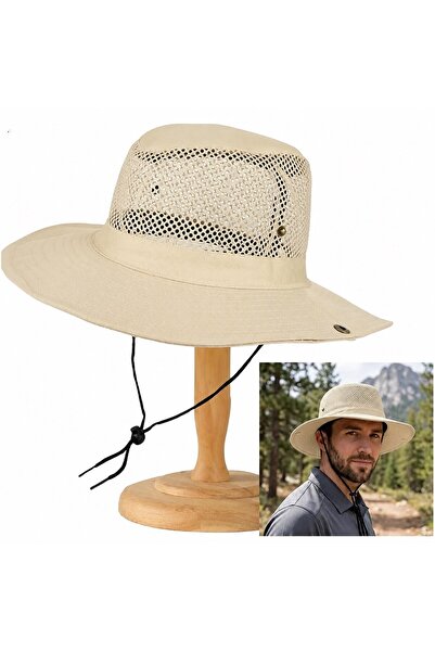 Neler Geldi Neler Mesh Summer Trilby Hat Trilby Hat Unisex Snap Button Hiking...