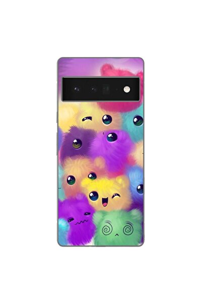 OEM Husa compatibila cu Google Pixel 6 Pro Silicon Gel Tpu Model Pufosi Colorati