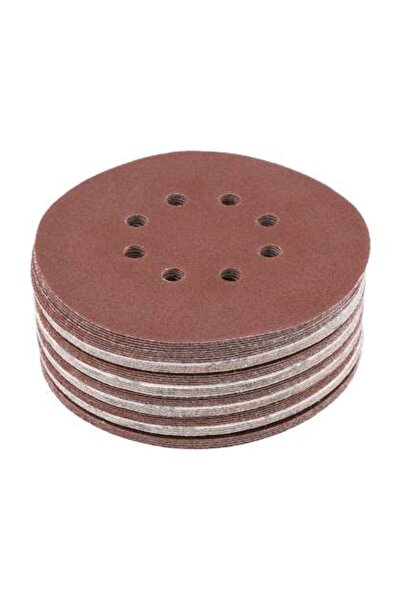 yato Set 50 Discuri Abrazive Velcro, 150Mm, 8 Găuri, P100