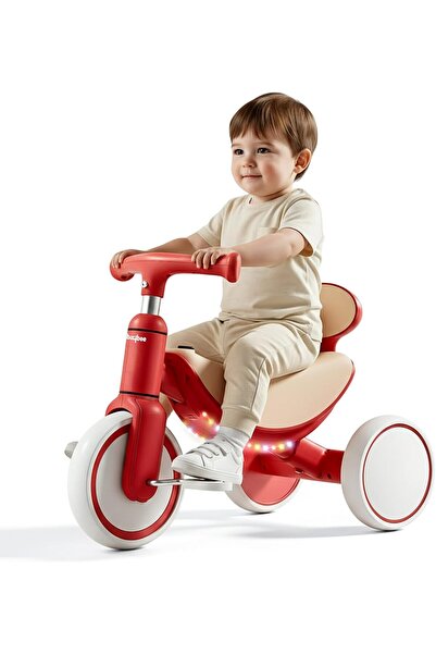 BAYBEE Foldable Kids Tricycle with Rear Storage Basket, Front Light, and EVA ...