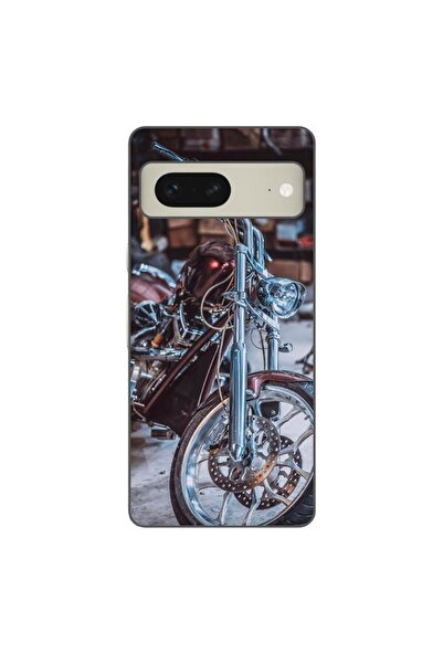 OEM Калъф, съвместим с Google Pixel 7, силиконов гел TPU, модел Harley Garage