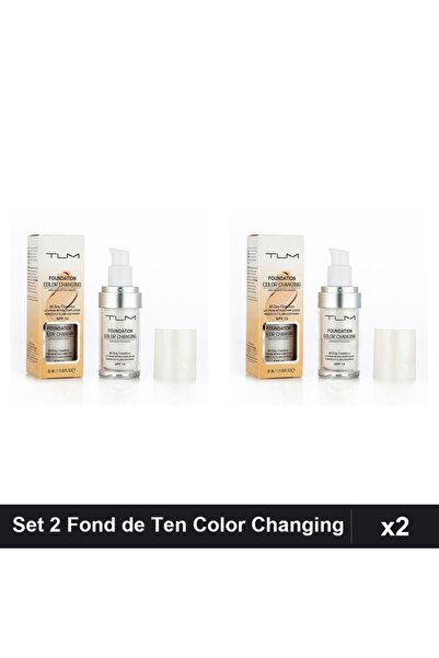 TLM Set of 2 Color Changing Foundations SPF15, 30ml, Manicure Makeup