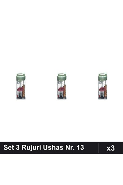 TLM Set 3 Rujuri + Creioane Ushas Nr. 13, Nuanță Nude Classique, Manichiură C...