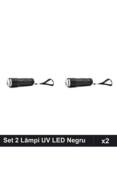 NAİLS Set 2 Lămpi UV LED Unghii 12W, Lanternă Silicon Negru, Manichiură Profe...