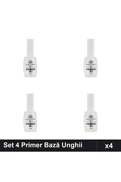 global fashion Set 4 Primer Bază Unghii cu Acid 12ml, Manichiura Profesională