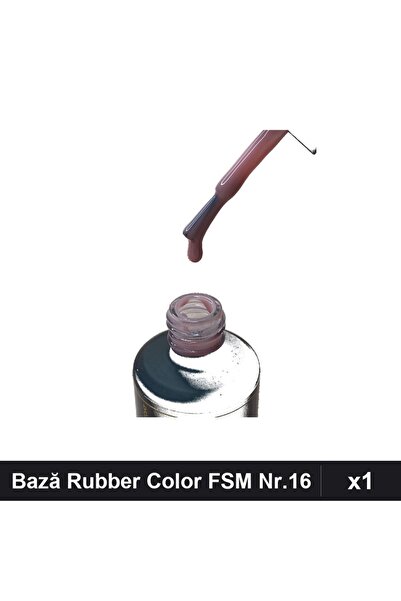 FSM Bază Rubber Color Nr.16 15ml, Base Coat Manichiură Gel UV/LED